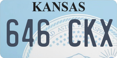 KS license plate 646CKX