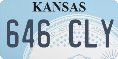 KS license plate 646CLY