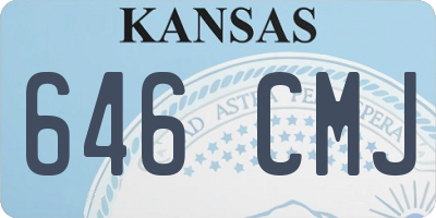 KS license plate 646CMJ