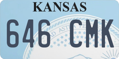 KS license plate 646CMK