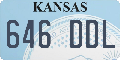 KS license plate 646DDL