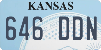 KS license plate 646DDN
