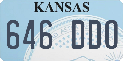 KS license plate 646DDO