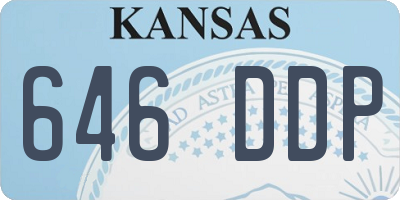 KS license plate 646DDP