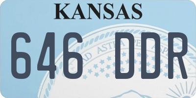 KS license plate 646DDR