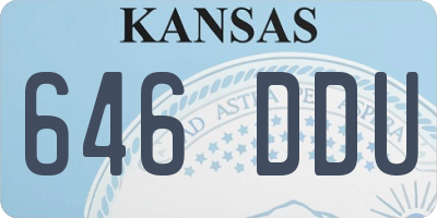 KS license plate 646DDU