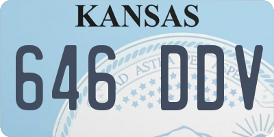 KS license plate 646DDV