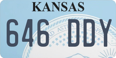 KS license plate 646DDY