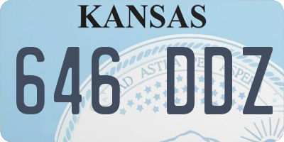 KS license plate 646DDZ