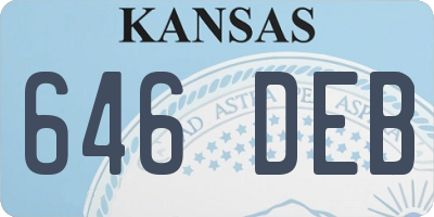 KS license plate 646DEB