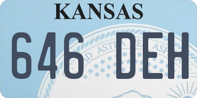 KS license plate 646DEH