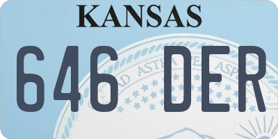 KS license plate 646DER