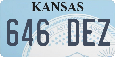 KS license plate 646DEZ