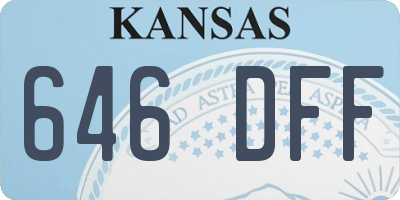 KS license plate 646DFF