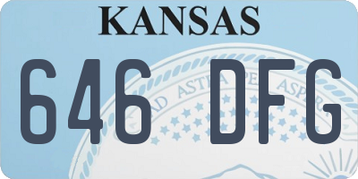 KS license plate 646DFG