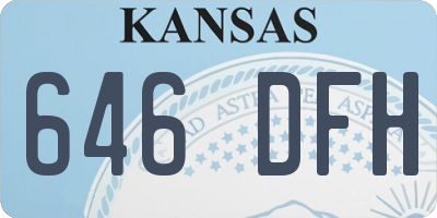 KS license plate 646DFH