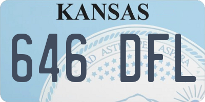 KS license plate 646DFL