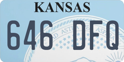 KS license plate 646DFQ
