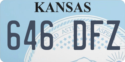 KS license plate 646DFZ