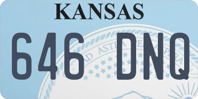 KS license plate 646DNQ