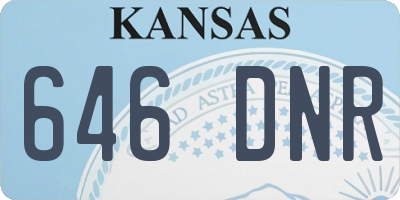 KS license plate 646DNR