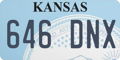 KS license plate 646DNX