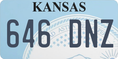 KS license plate 646DNZ