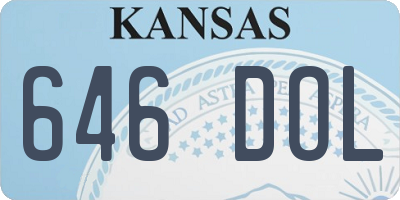KS license plate 646DOL