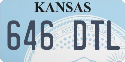 KS license plate 646DTL