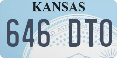 KS license plate 646DTO