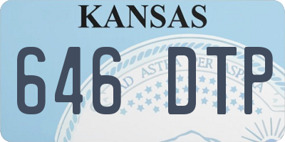 KS license plate 646DTP