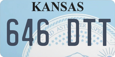 KS license plate 646DTT