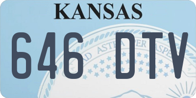 KS license plate 646DTV