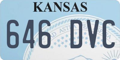 KS license plate 646DVC
