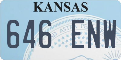 KS license plate 646ENW