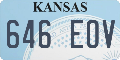 KS license plate 646EOV