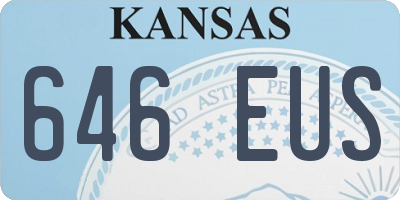 KS license plate 646EUS