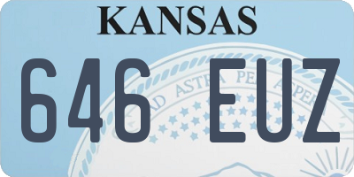 KS license plate 646EUZ