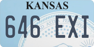 KS license plate 646EXI
