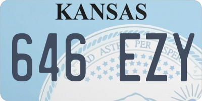 KS license plate 646EZY