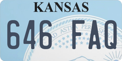KS license plate 646FAQ