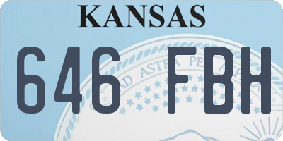 KS license plate 646FBH