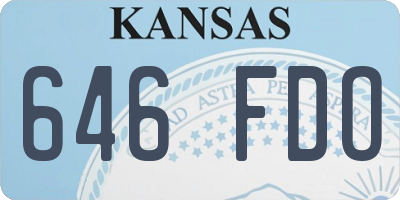 KS license plate 646FDO