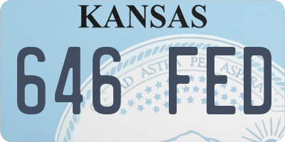 KS license plate 646FED