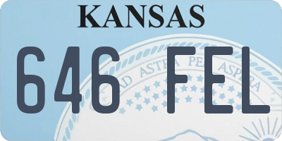 KS license plate 646FEL