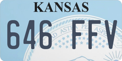 KS license plate 646FFV