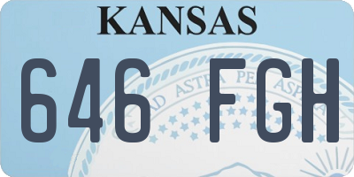 KS license plate 646FGH