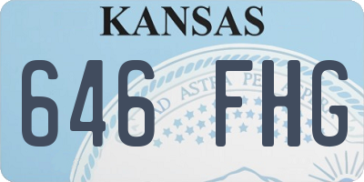KS license plate 646FHG