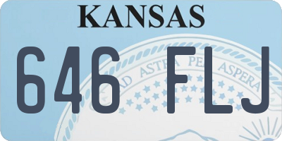 KS license plate 646FLJ