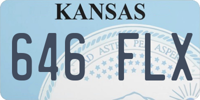 KS license plate 646FLX